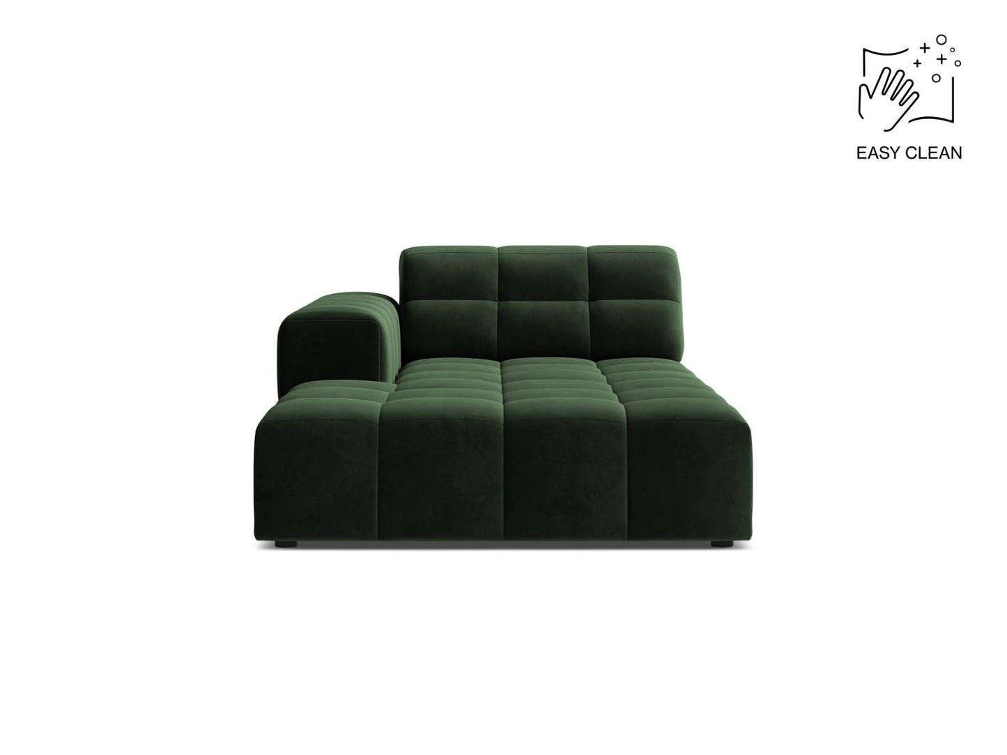 Jennifer — Chaise Longue (108x167x78 cm) Bottle Green (Venus 2940) Left