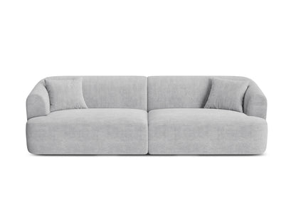 Campi — Sofa Silver (Lincoln 84D) Black Plastic