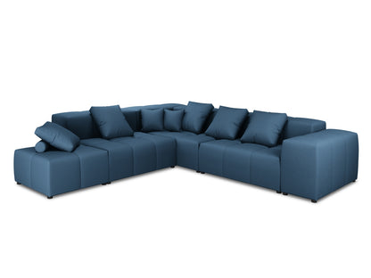 Rome — Corner Sofa Dark Blue (BABEL BLUE) Black Plastic