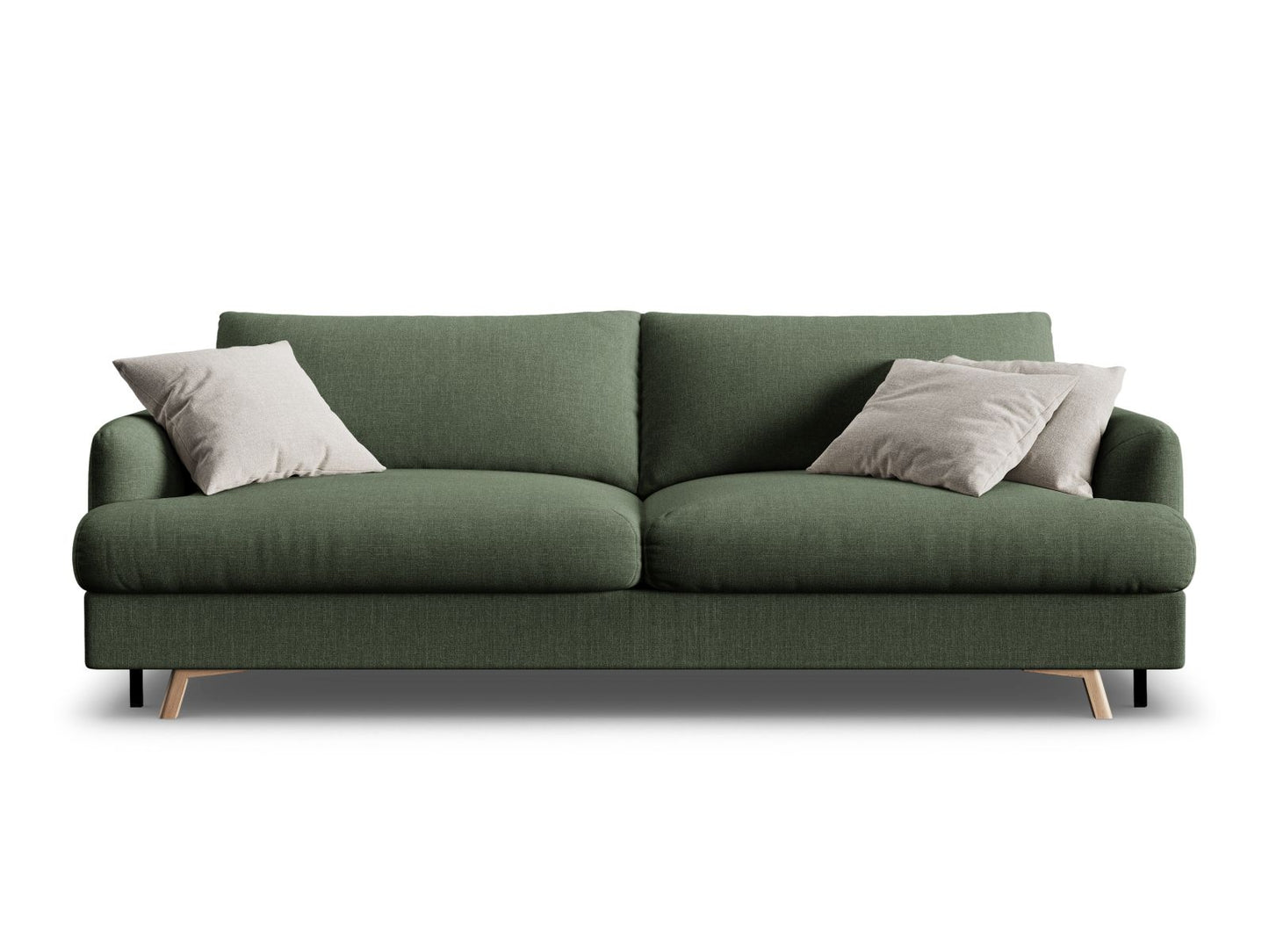 Naomi — Sofa Moss Green (Liberty 12) Black Metal