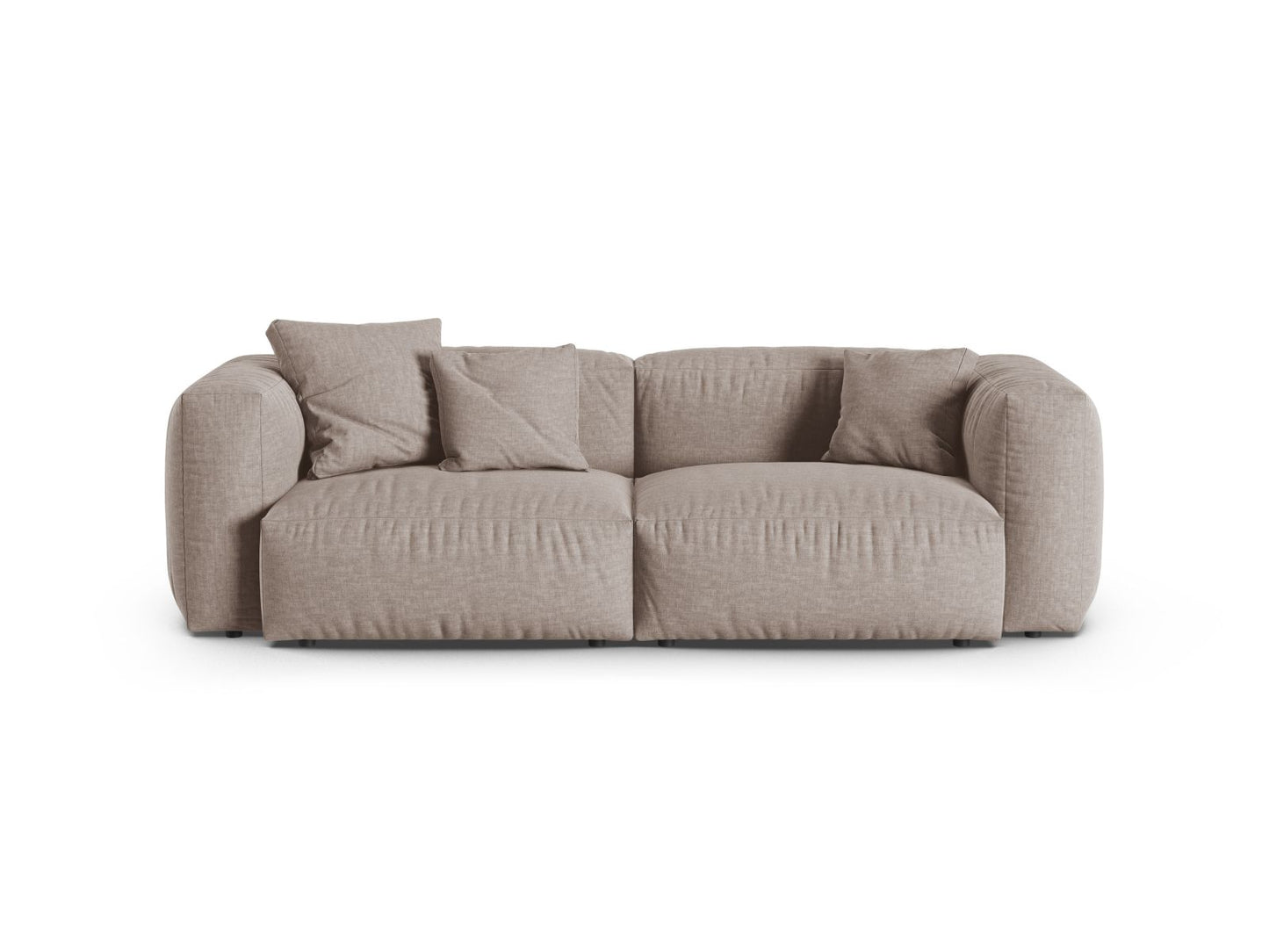 Martina — Sofa Dark Beige (Boston Trufa) Black Plastic
