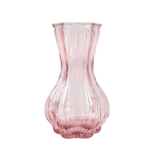 JUNNE Pink Glass Vase 12x20.3 cm