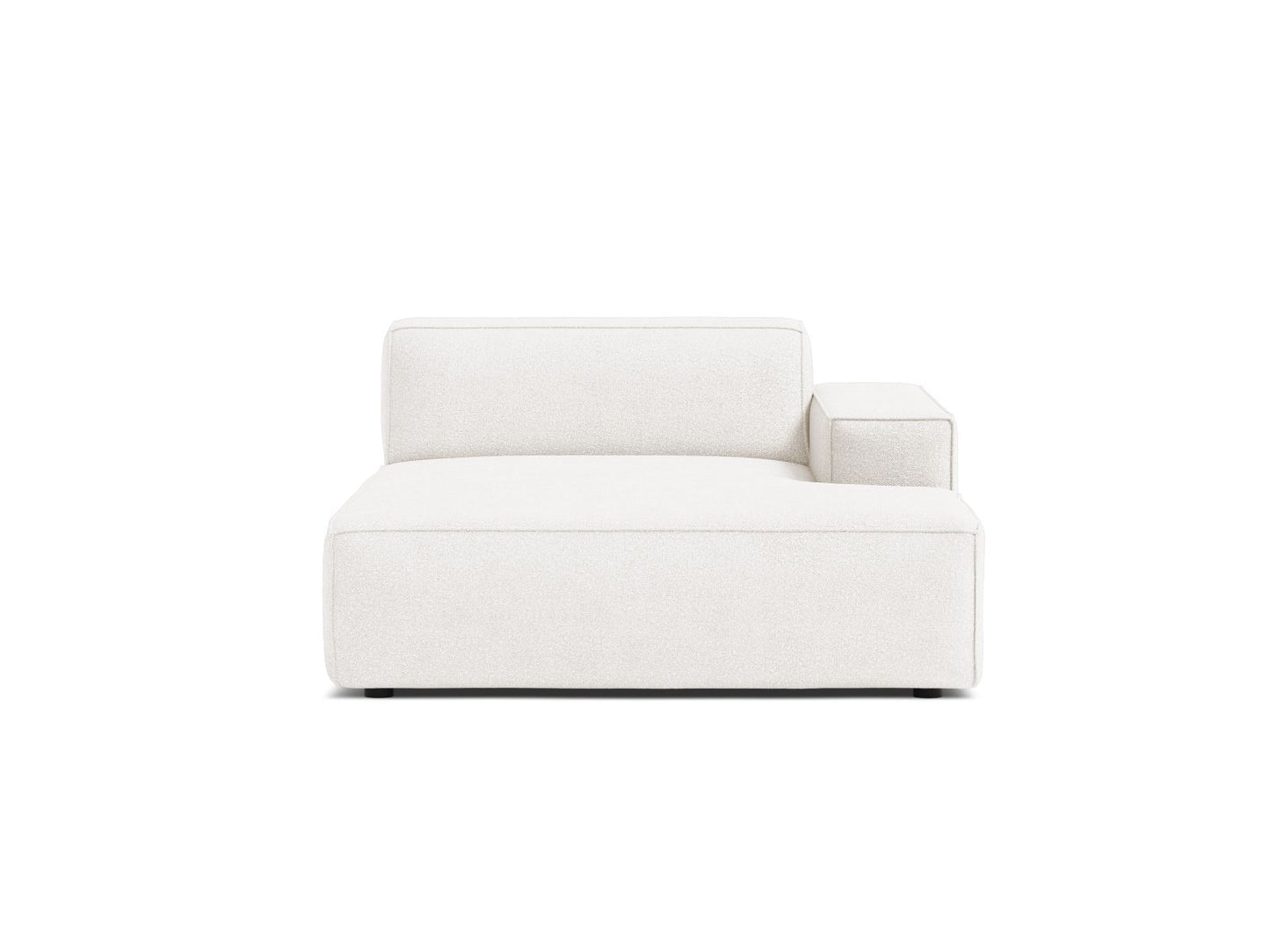 Jodie — Chaise Longue White (Baloo 2073) Black Plastic Right