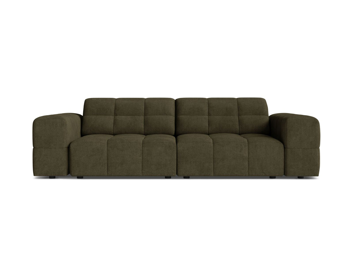 Jennifer — Sofa Green (Eden 12 Olive) Black Plastic