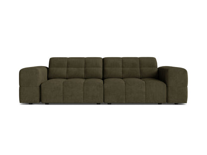 Jennifer — Sofa Green (Eden 12 Olive) Black Plastic