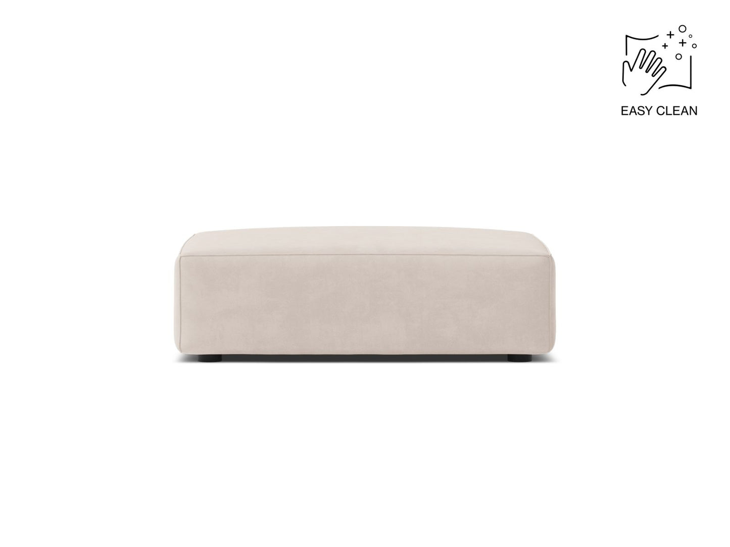 Jodie — Pouf Light Beige (Venus 2927) Black Plastic