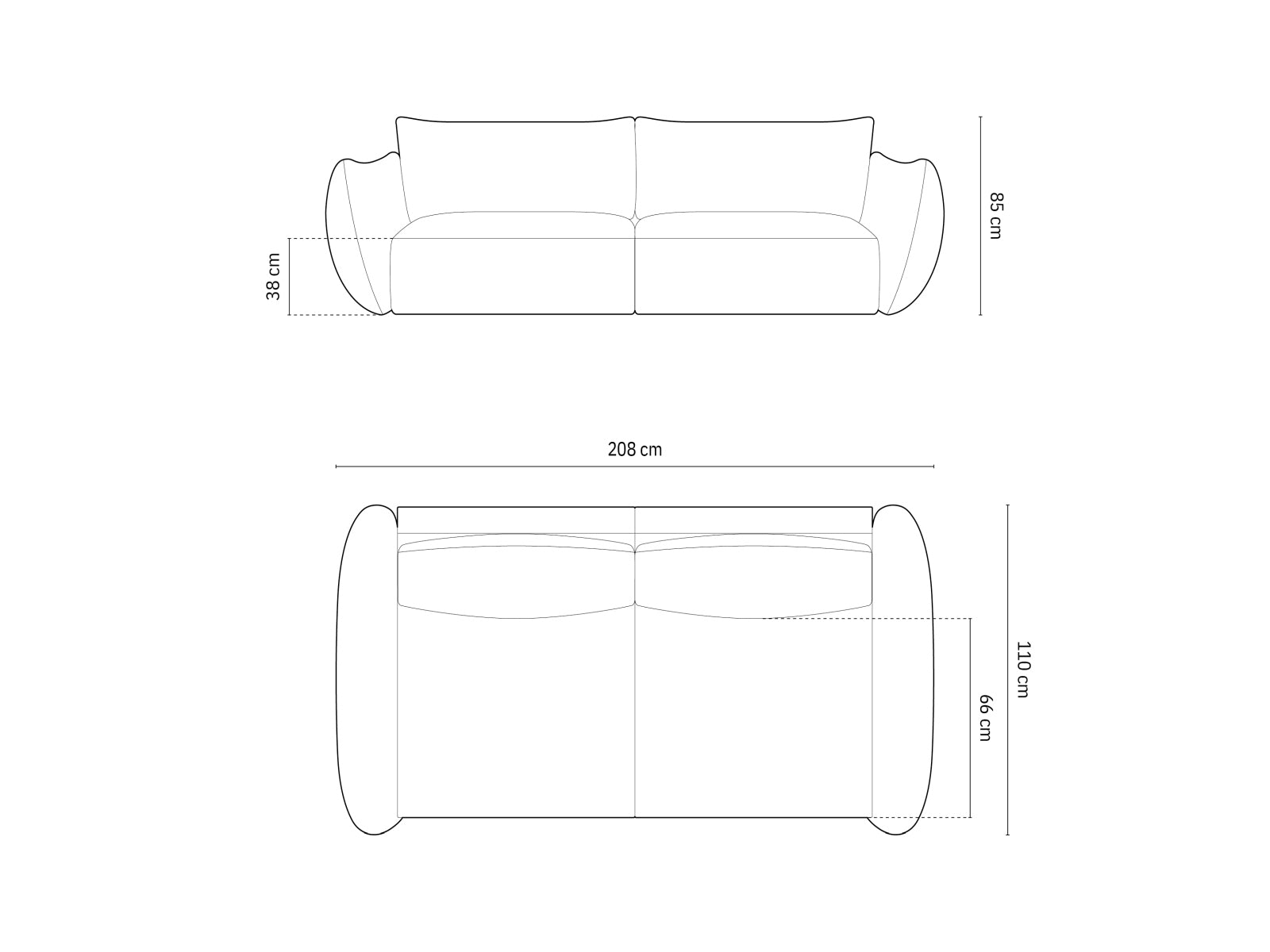Matera — Sofa (208x110x85 cm)