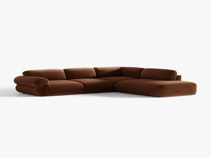 Ophelia — Corner Sofa (289x243x84 cm) Brown (Salvador 15) Right