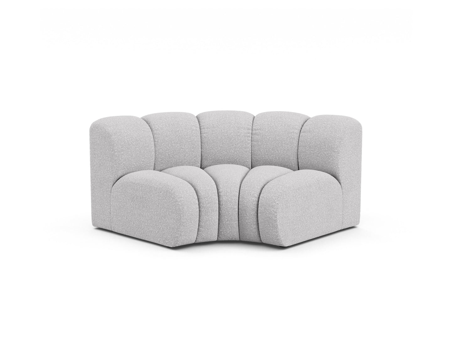 Lupine — Modular Sofa Light Grey (Baloo 2085) Black Plastic