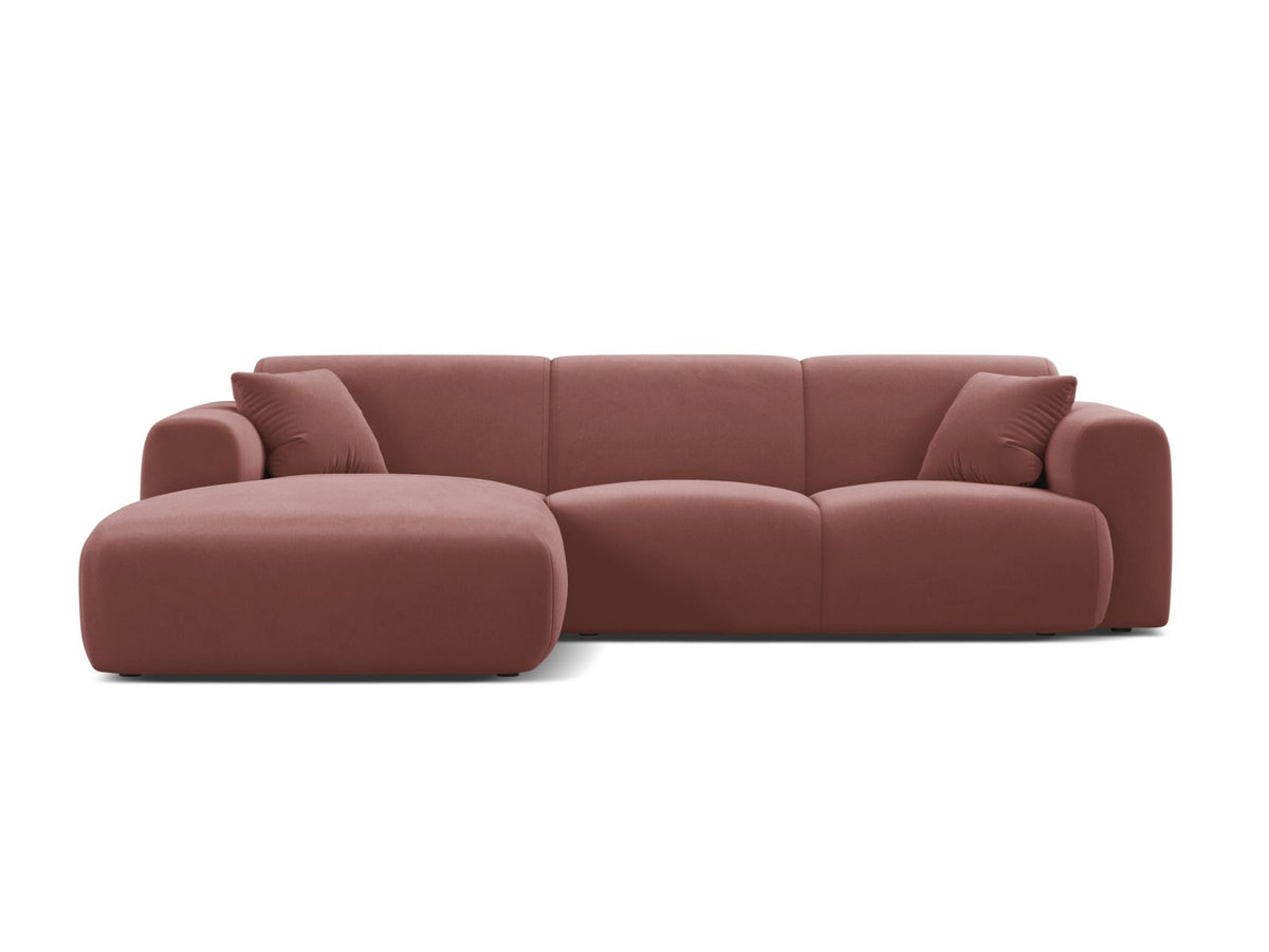 Molino — Corner Sofa Flamingo (Casino Salmon) Black Plastic Left