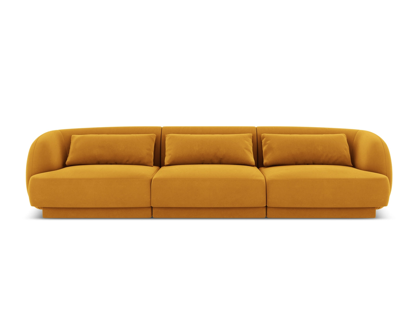 Tulum — Sofa Yellow (Bluvel 68) Black Plastic