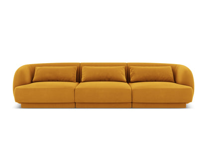 Tulum — Sofa Yellow (Bluvel 68) Black Plastic