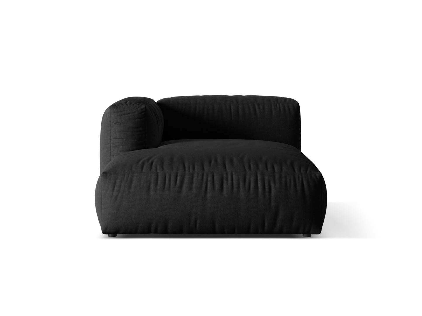 Martina — Chaise Longue Black (Boston Black) Black Plastic Left