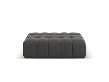 Chicago — Pouf Grey (Bluvel 14) Black Plastic