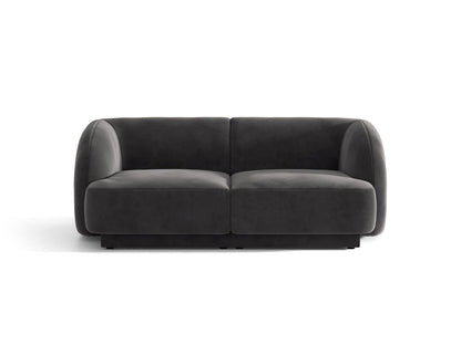 Miley — Sofa Grey (Bluvel 14) Black Plastic