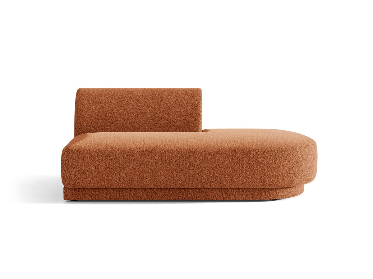 Miley — Modular Sofa Terracotta (Baloo 2078) Black Plastic Right