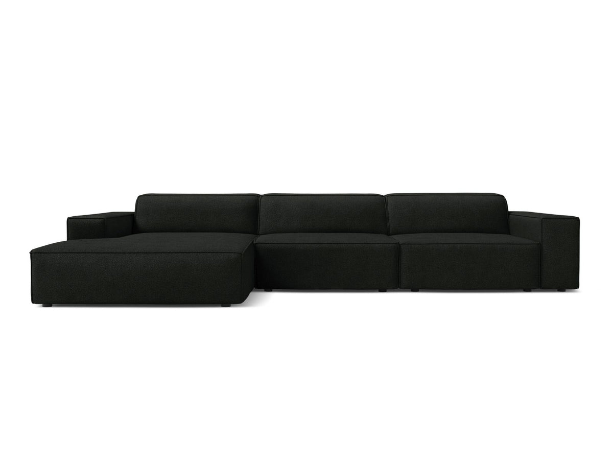 Jodie — Corner Sofa (284x162x77 cm) Black (Baloo 2082) Left