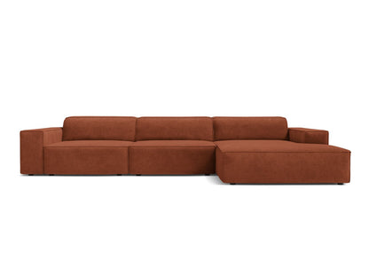 Jodie — Corner Sofa (284x162x77 cm) Brick (Liberty 9) Right
