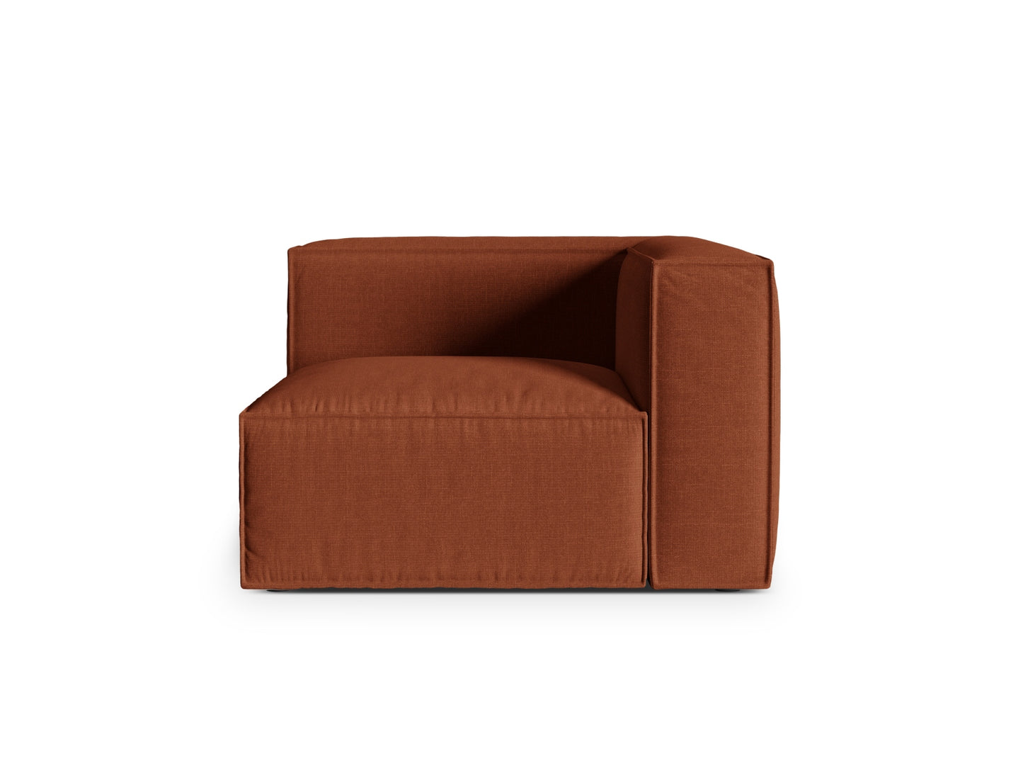 Nuria — Modular Sofa Brick (Liberty 9) Black Plastic