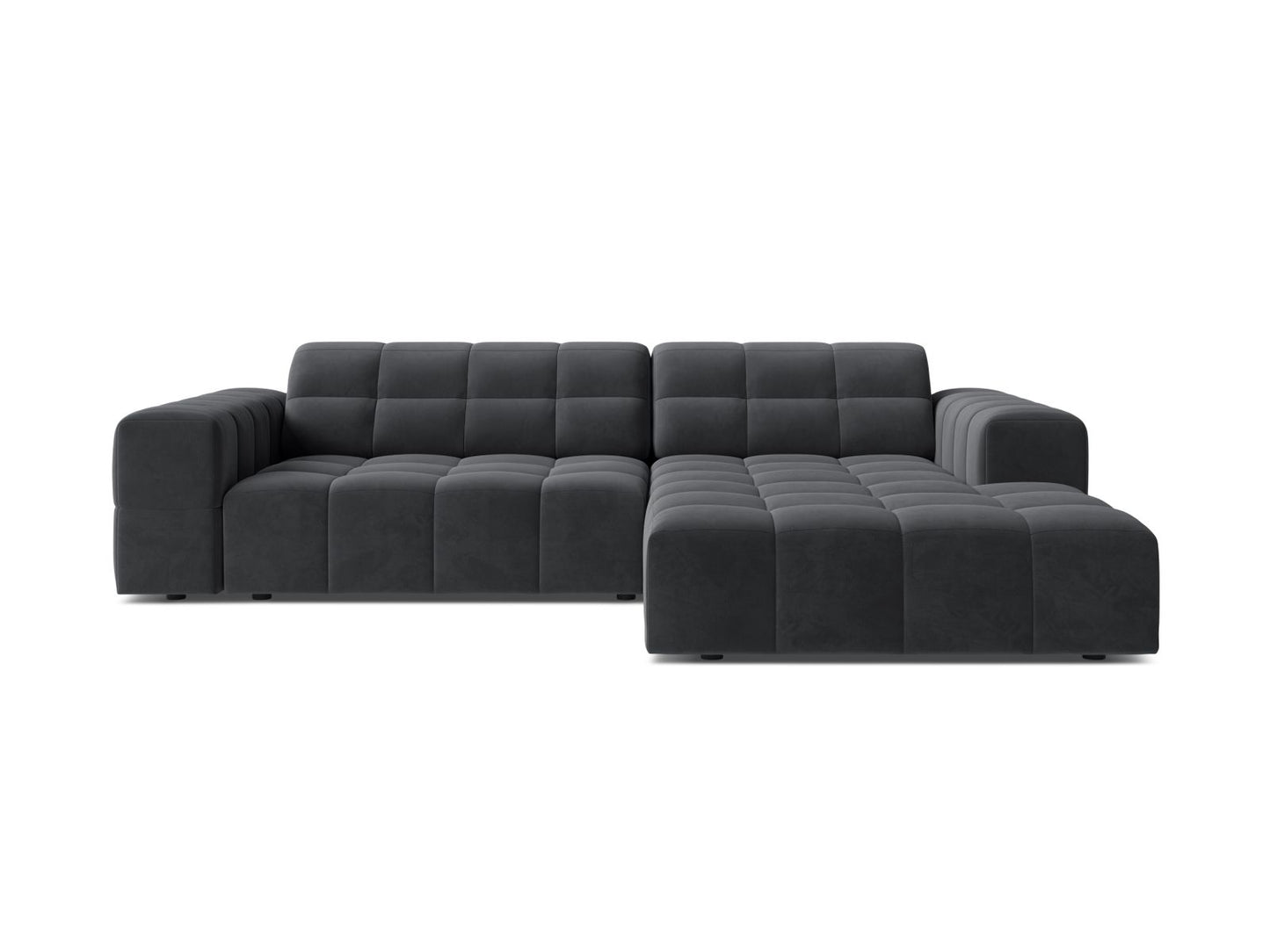 Jennifer — Corner Sofa (234x167x78 cm) Grey (Bluvel 14) Right