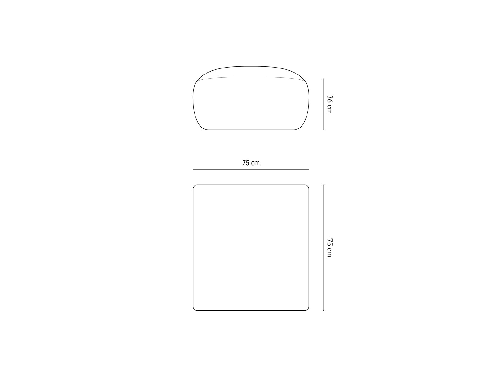 Nolio — Pouf (75x75x36 cm)