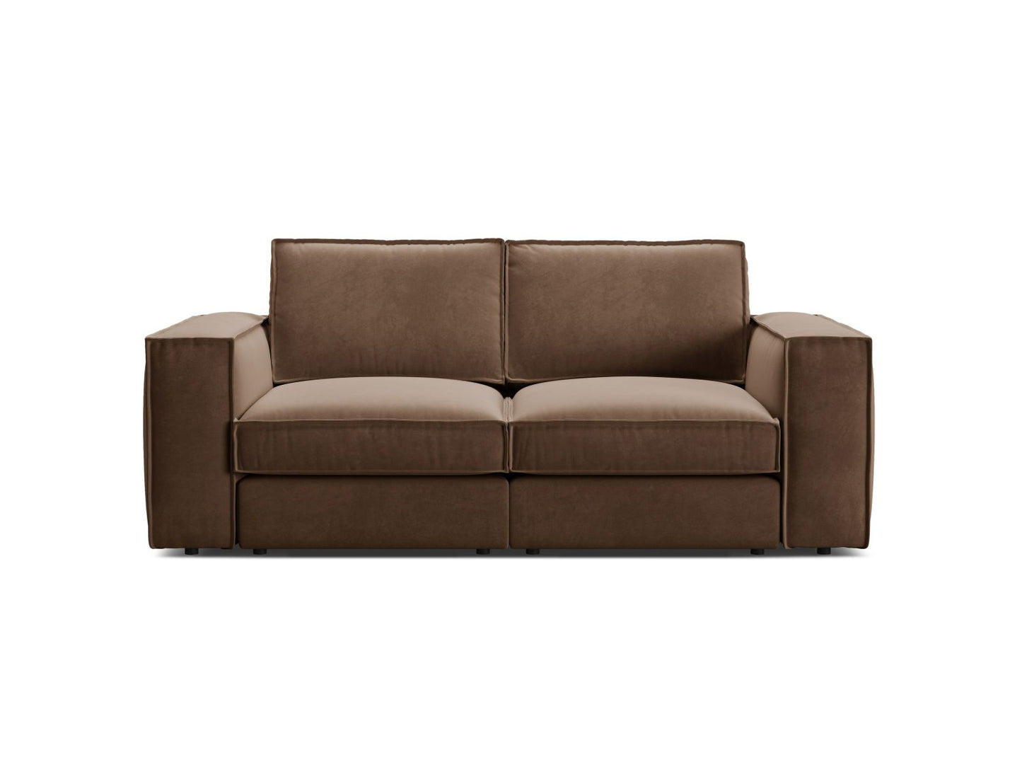 Pola — Sofa Chocolate (Salvador 4) Black Plastic