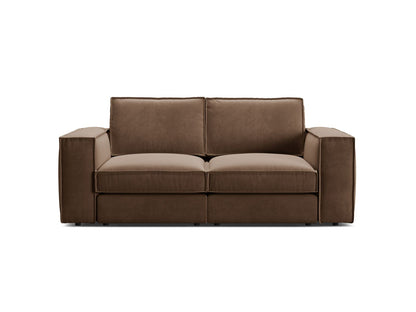 Pola — Sofa Chocolate (Salvador 4) Black Plastic