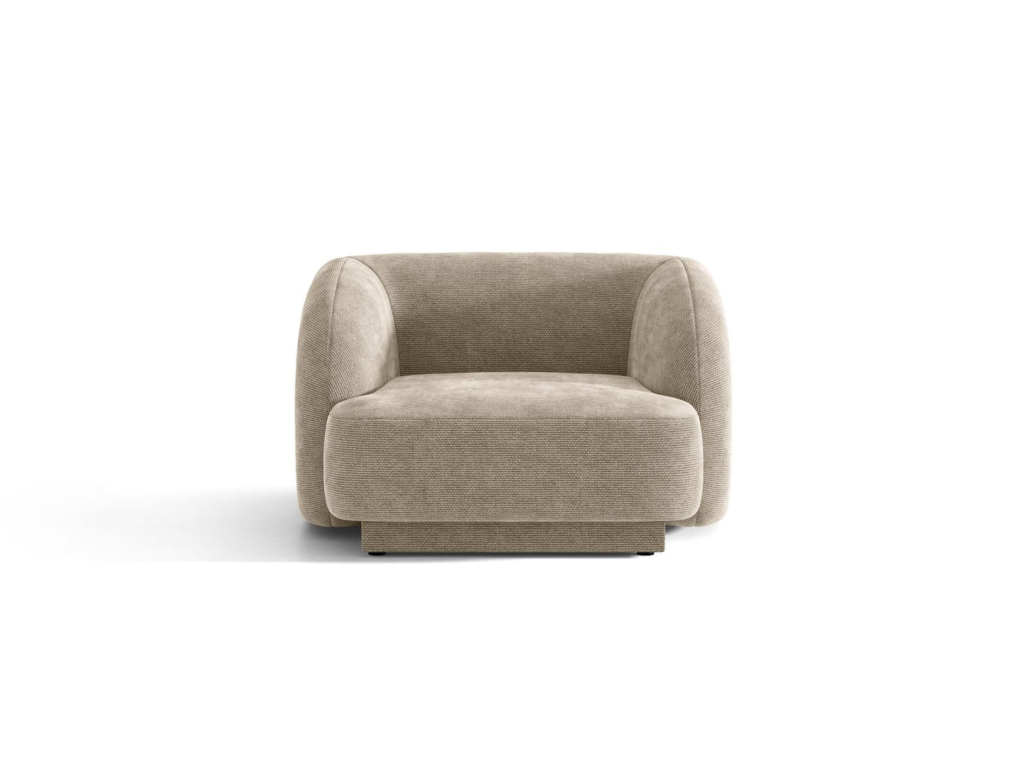 Miley — Armchair Beige (Haga 30) Black Plastic