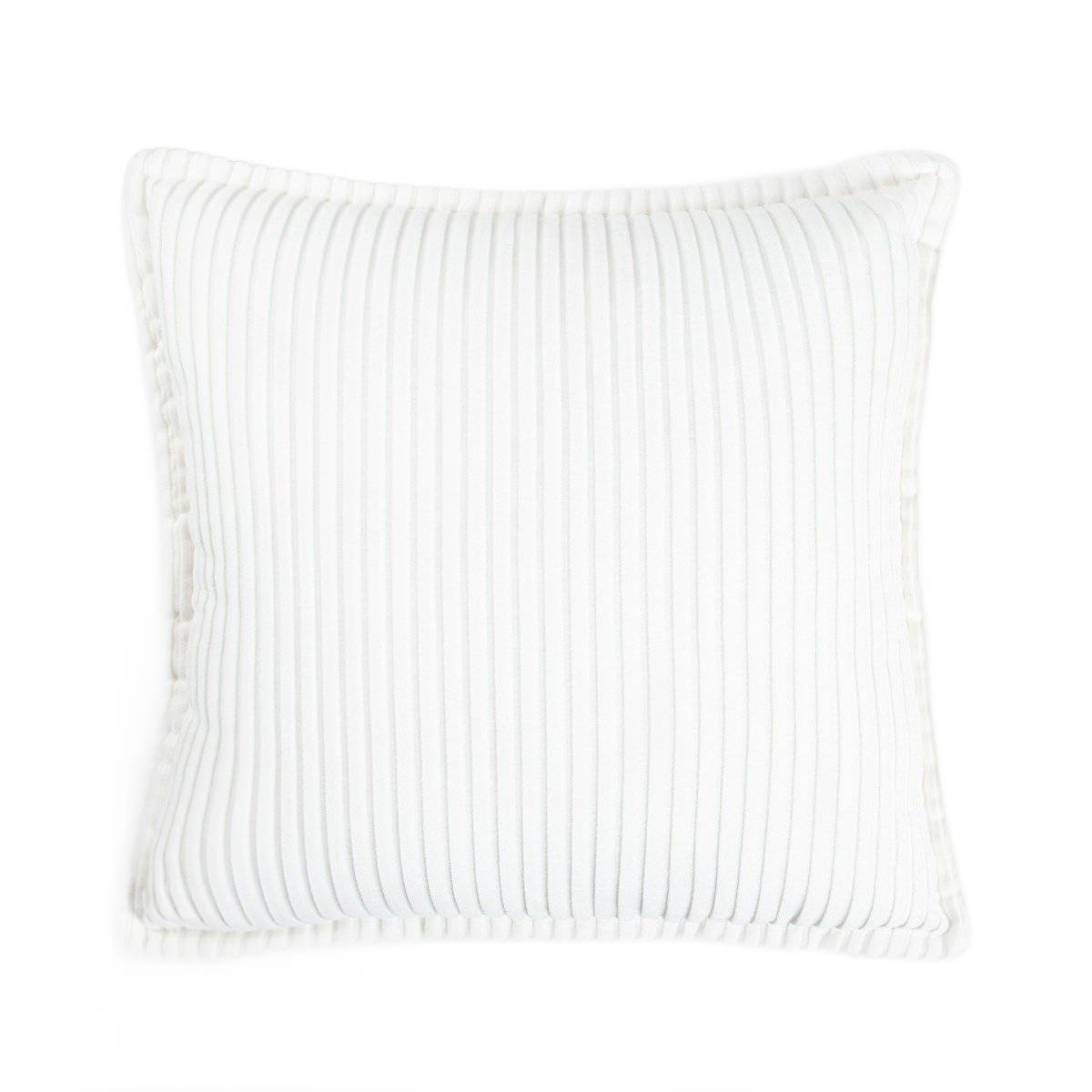 White Velour Corduroy Cushion Cover 45x45 cm | SAMT
