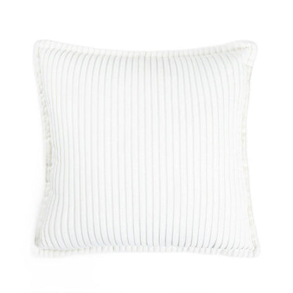 White Velour Corduroy Cushion Cover 45x45 cm | SAMT