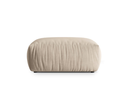 Chris — Pouf Light Beige (Casino Pearl) Black Plastic