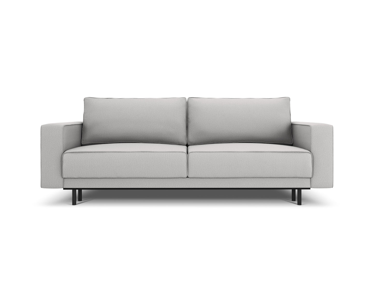 Caro — Sofa Light Grey (Megan 363) Black Beech Wood