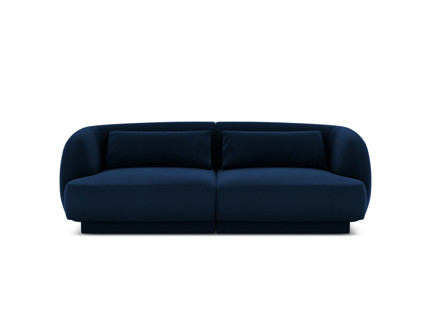 Tulum — Sofa Royal Blue (Bluvel 86) Black Plastic