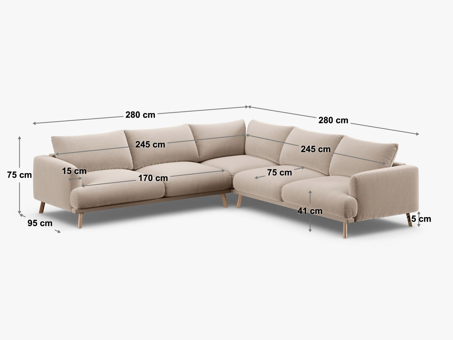 Naomi — Corner Sofa (280.0x280.0x75.0 cm)