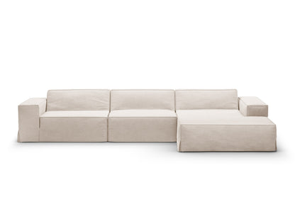 Jodie — Corner Sofa (284x162x77 cm) Beige (LINS 22) Right