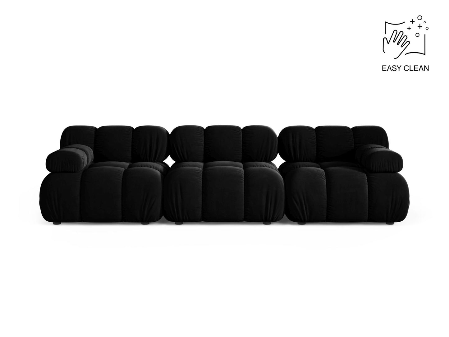 Bellis — Sofa (282x94x70 cm) Black (Venus 2923) Unknown