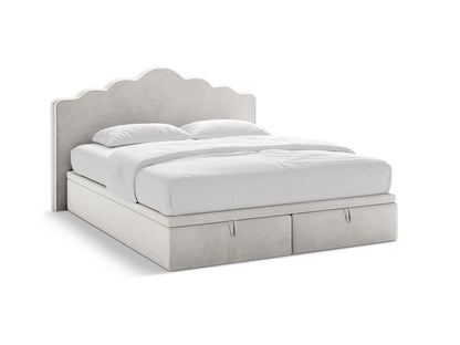 Dream — Bed (200x211x122 cm) Ivory && Light Grey (Magic Velvet 2256 && Magic Velvet 2239)