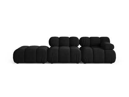 Bellis — Sofa (282x94x70 cm) Black (Bluvel 19) Left