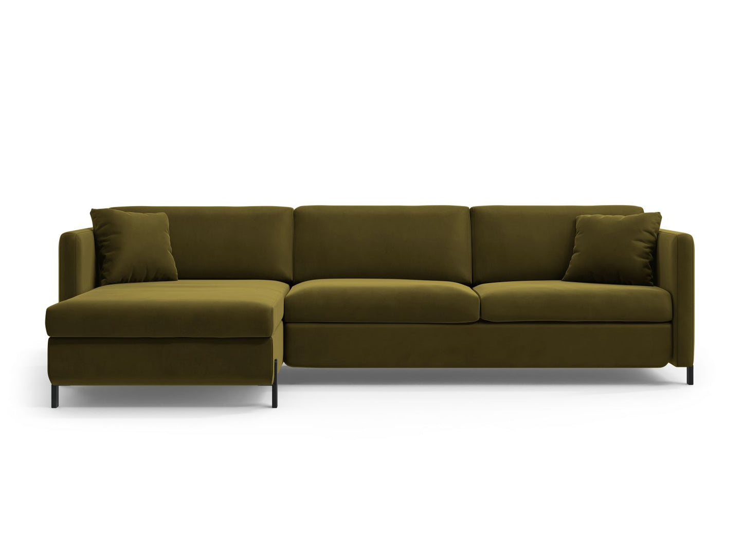 Gloria — Corner Sofa (266x170x88 cm) Green (Salvador 8) Left