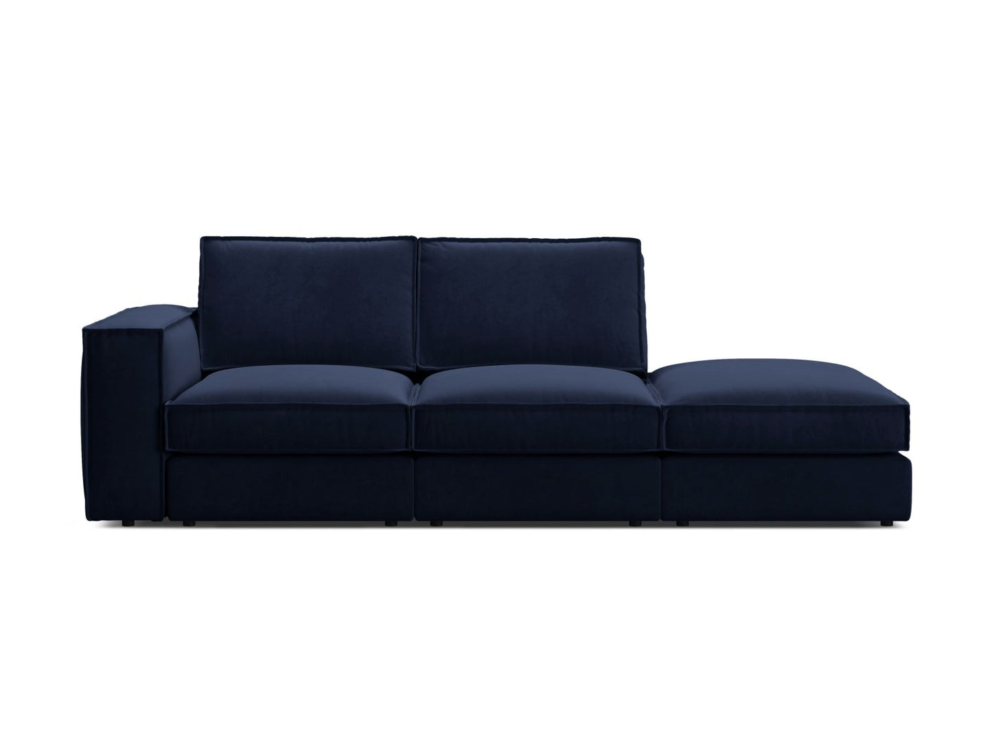 Pola — Sofa Royal Blue (Salvador 5) Black Plastic Right