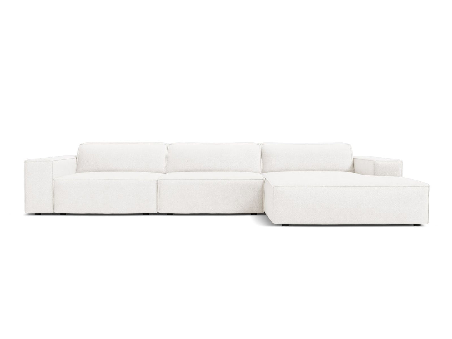 Jodie — Corner Sofa (284x162x77 cm) White (Baloo 2073) Right