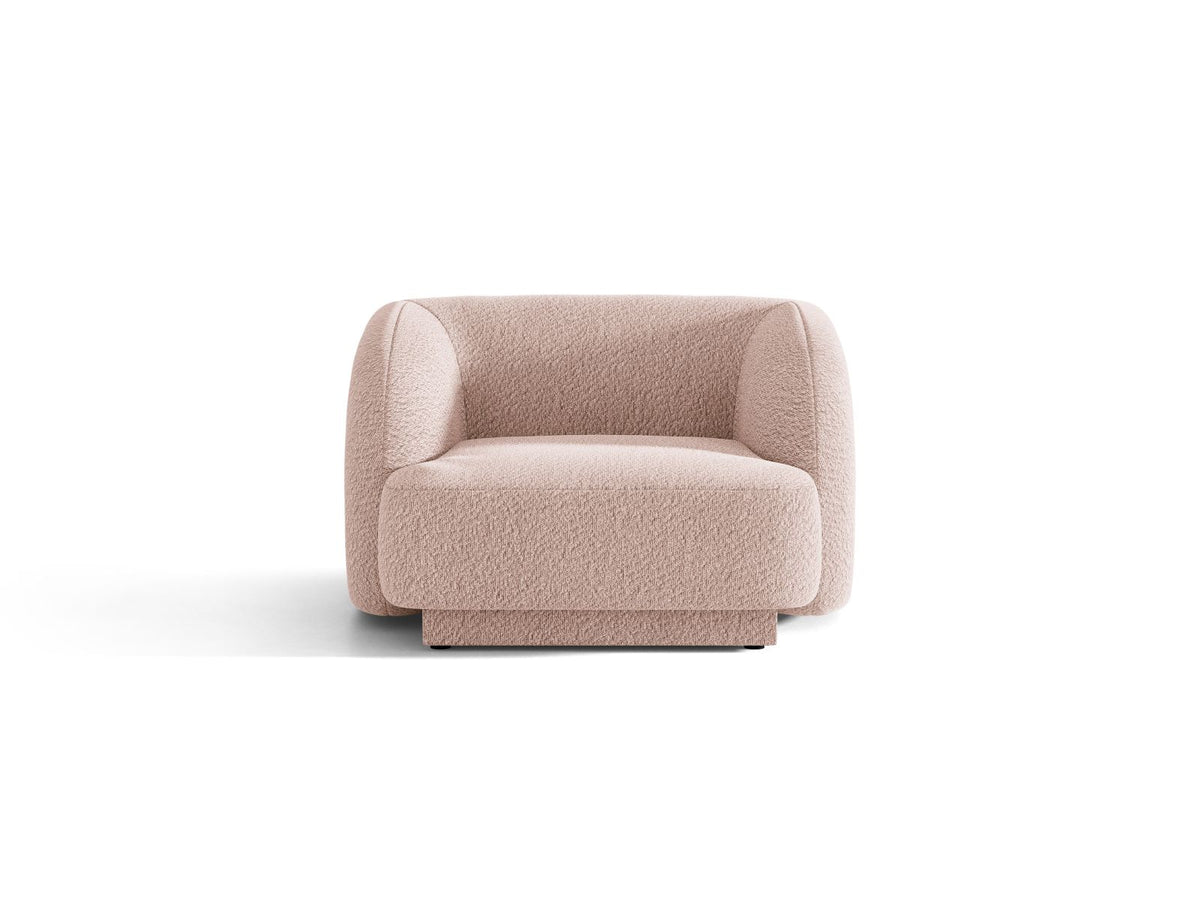 Miley — Armchair Powder Pink (Baloo 2072) Black Plastic
