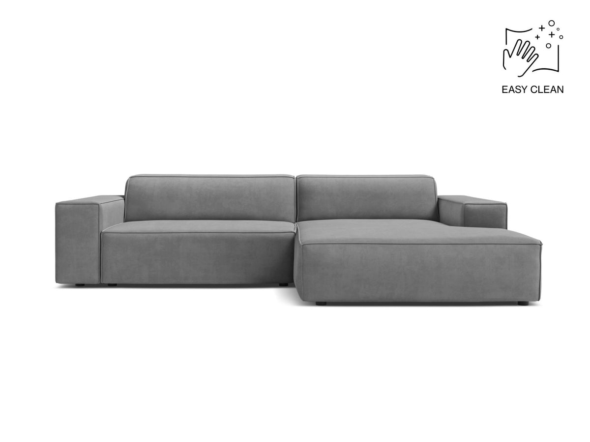 Jodie — Corner Sofa (224x162x77 cm) Light Grey (Venus 2929) Right