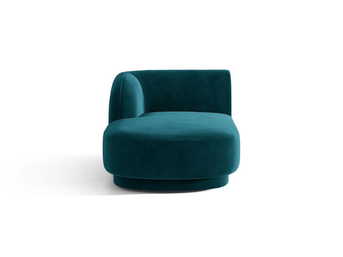 Miley — Chaise Longue Deep Petrol (Venus 2911) Black Plastic Left