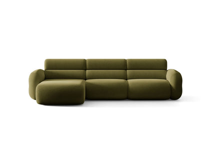 Neo — Corner Sofa (305x165x83 cm) Dark Olive Green (Baloo 2090) Left