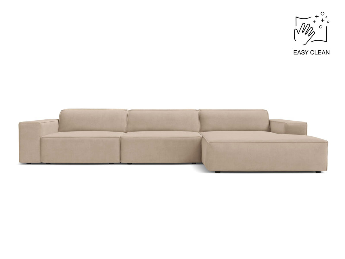 Jodie — Corner Sofa (284x162x77 cm) Beige (Venus 2928) Right