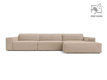 Jodie — Corner Sofa (284x162x77 cm) Beige (Venus 2928) Right