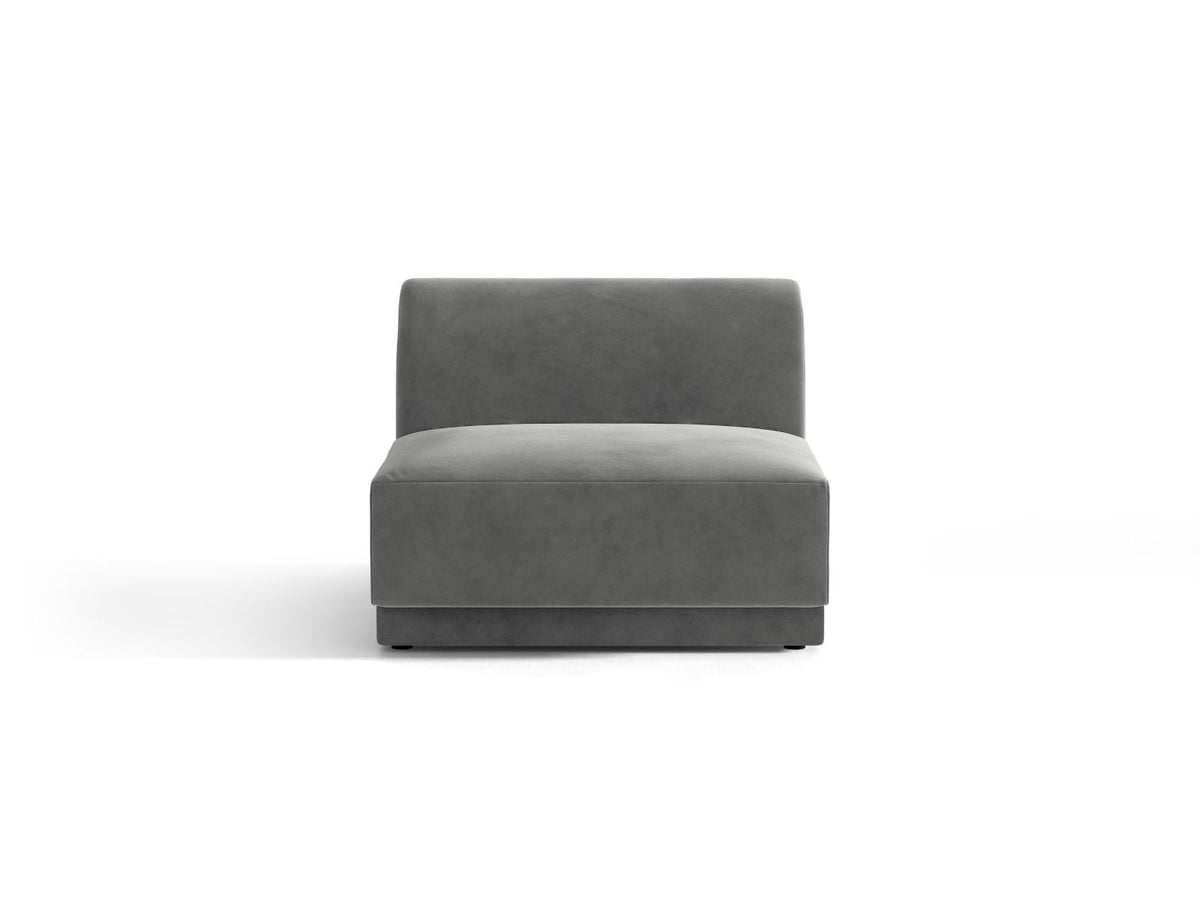 Miley — Modular Sofa Light Grey (Venus 2929) Black Plastic