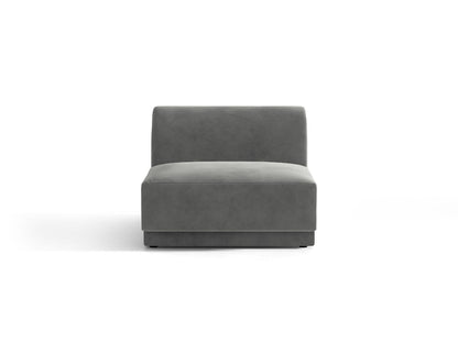 Miley — Modular Sofa Light Grey (Venus 2929) Black Plastic