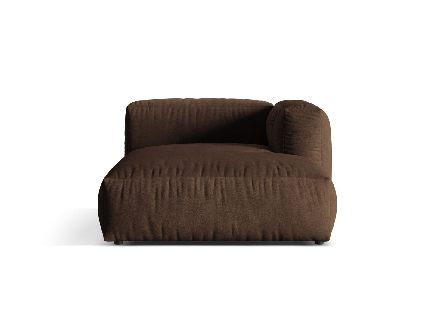 Martina — Chaise Longue Chocolate (Vogue 6) Black Plastic Right